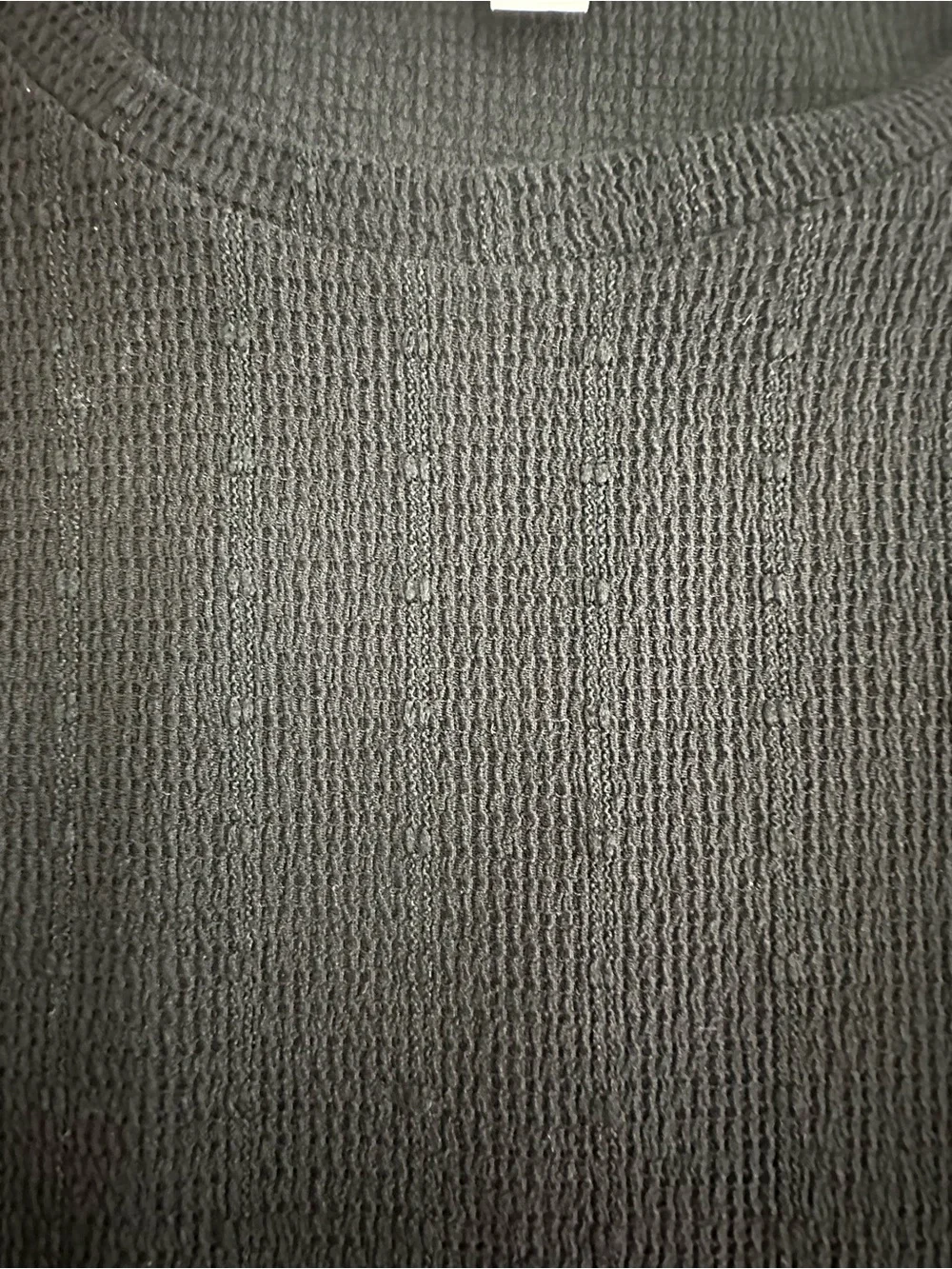 LOFT NWOT Black Puff Sleeve Ribbed Knit Top